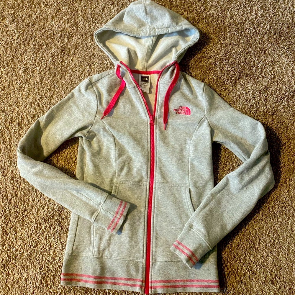 The North Face pink and gray jacket